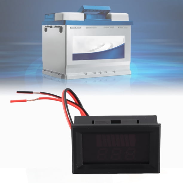 Medidor De Voltaje Digital Para Electromóvil CC De Litio, Voltímetro Con Indicador De Batería De Litio, 12V-72V, Rojo