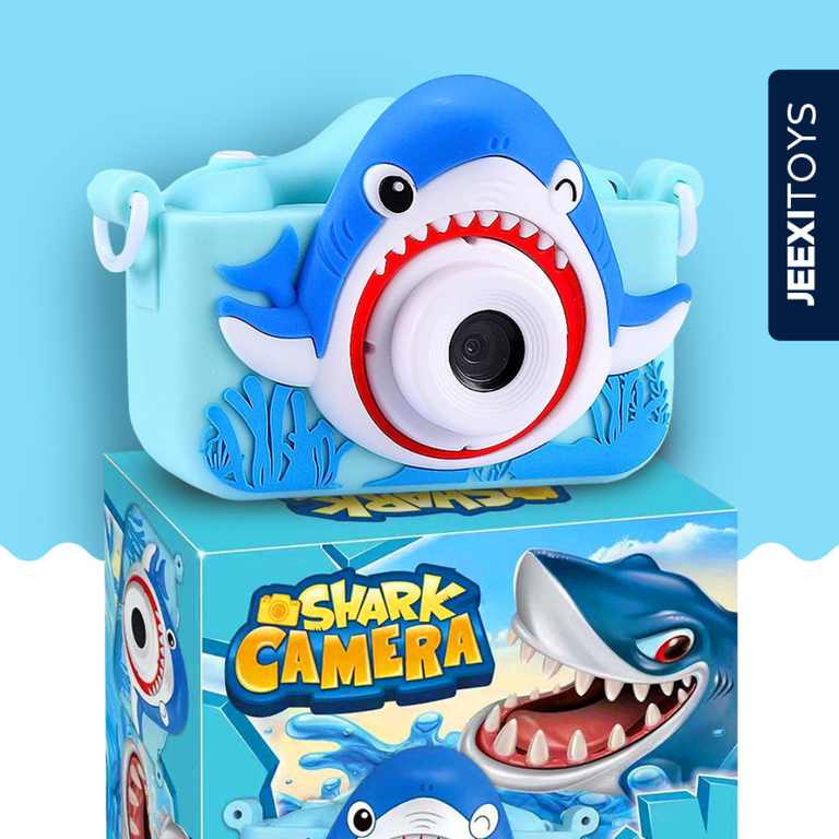 JEEXI Shark-Themed Kids Camera, Photo Upgrade, Selfie Digital