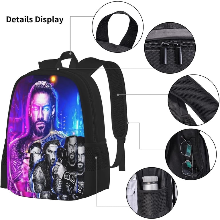 Roman Reigns Backpack 3 Pieces Set With Lunch Box And Pencil  display picture 3