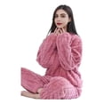 thumbnail image 1 of 2pzs Jacquard Pijamas Gruesas Franela Cálido Invierno Mujer, 1 of 8