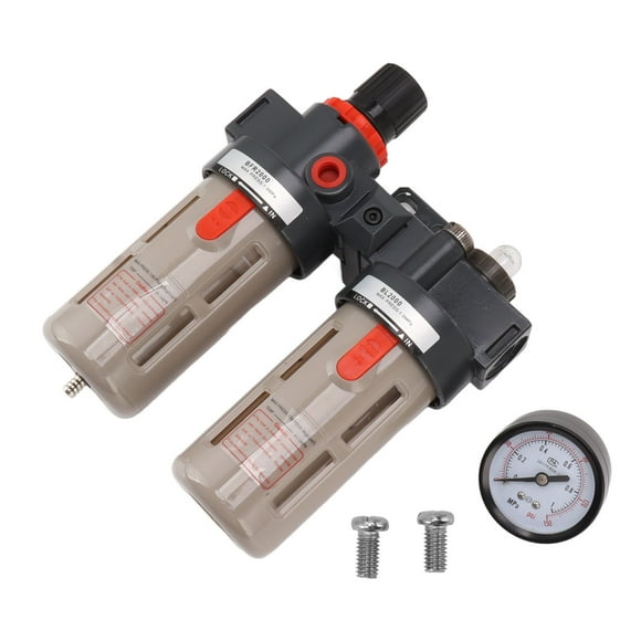 FYBTO Compressed Air Filter Regulator Aluminum Alloy Strong Filtration Water Oil Trap Separator G1/4-090601