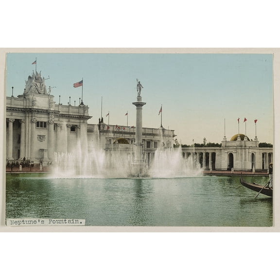 Neptune's Fountain Canvas Wall Art (20" x 30")