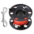 thumbnail image 2 of Carrete de buceo de aluminio Sunnimix con escafandra 50m 164ft negro naranja fluorescente, 2 of 8