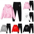 thumbnail image 7 of Kids Boys Girls Active Sweatsuit,2 Piece Long Sleeve Red Pullover Hoodie Sweatshirt Leggings Pants Fall Clothes Girl Sets 5-6 Years Cute&nbsp;Boys Girls&nbsp;Clothing, 7 of 7