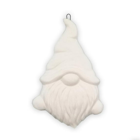 Gnome Flat - 5"L x 3.25"W Paint Your Own Pottery Ceramic Bisque, Ready To Paint, Craft Kit