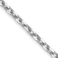 thumbnail image 6 of Primal Gold 14K White Gold 1.8mm Diamond Cut Round Open Link Cable Chain, 6 of 8