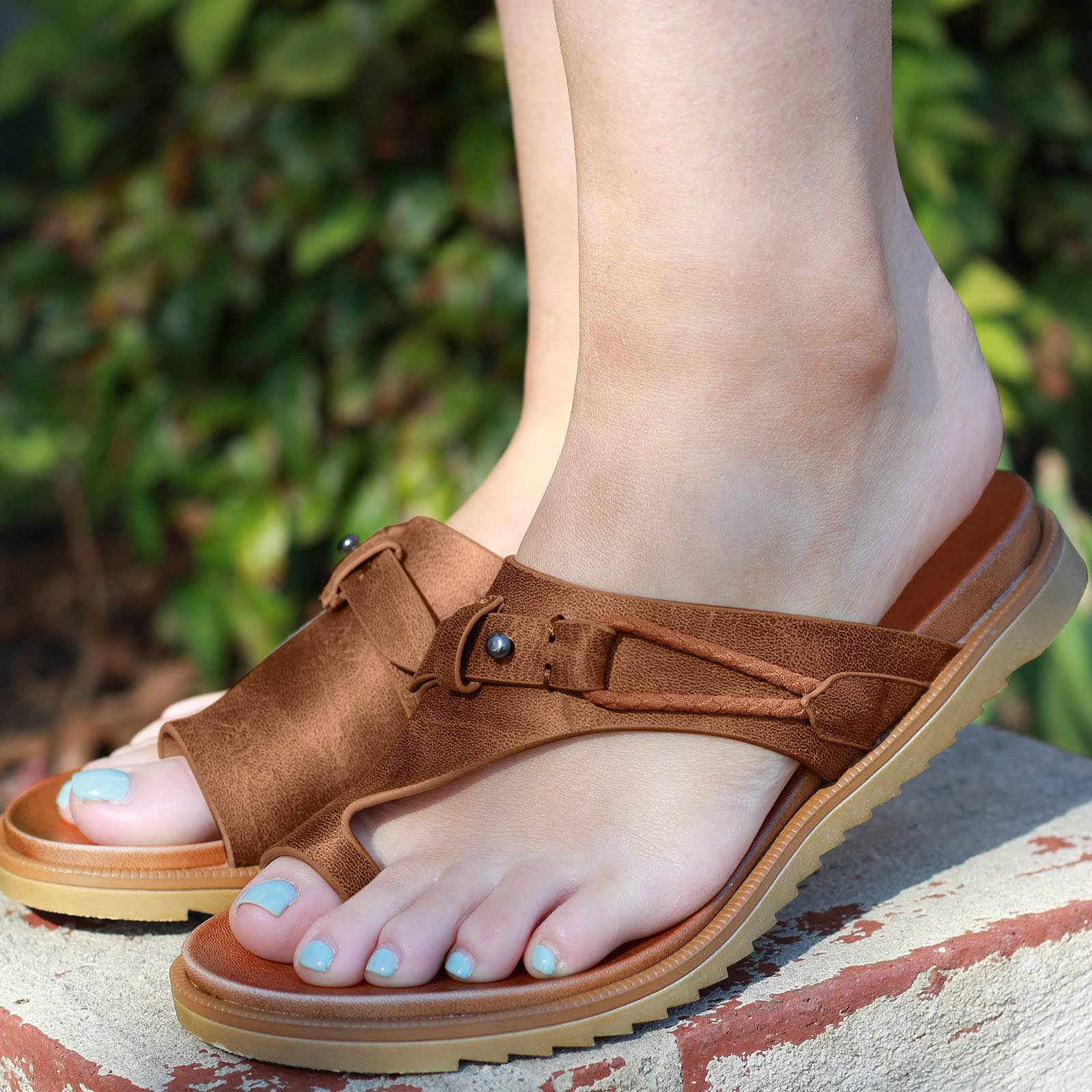 Women's Flat Sandals, Ladies Gladiator Elastic Strap Sandals ...