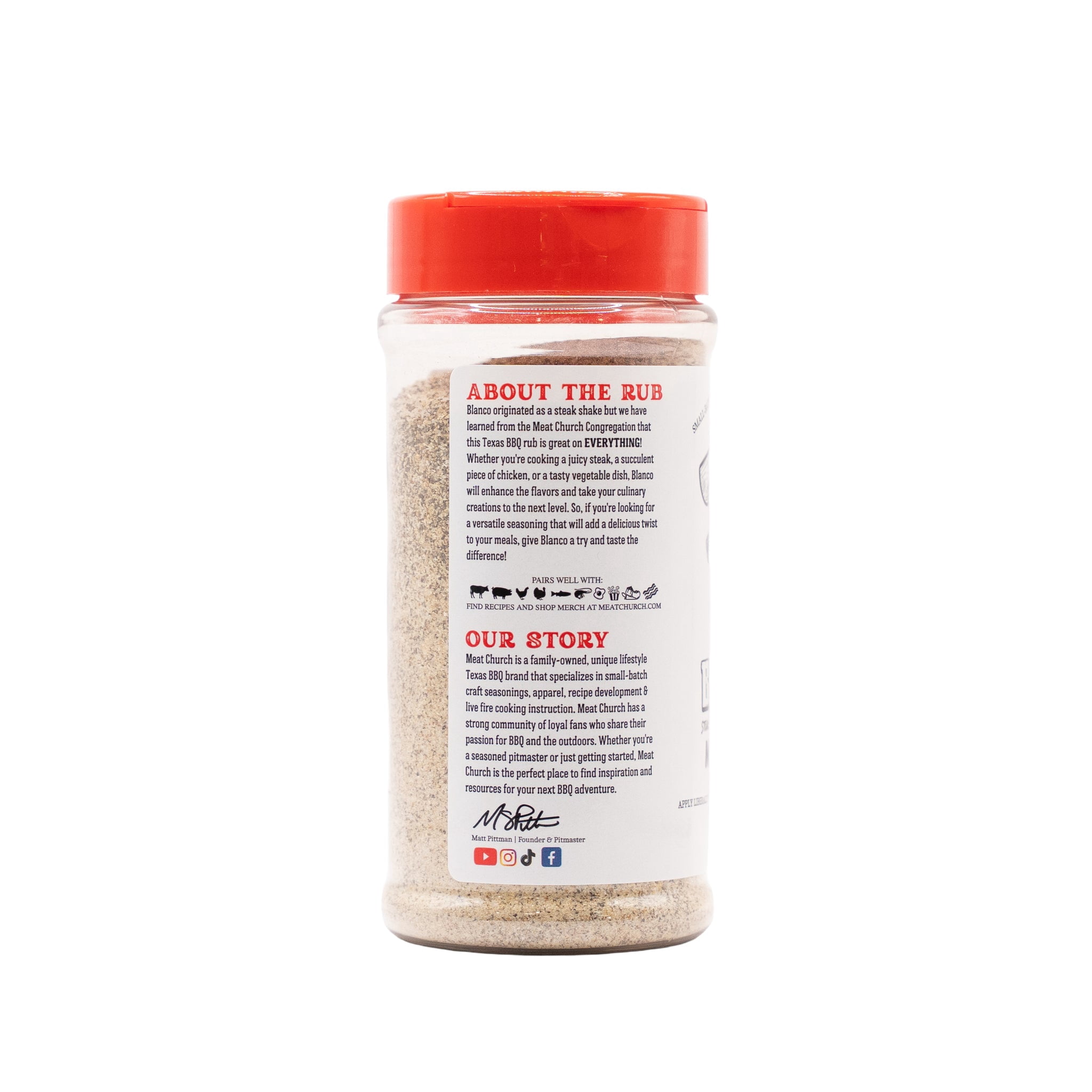 Meat Church BLANCO Steak and Everything Else Seasoning