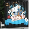 thumbnail image 3 of Ambesonne Cartoon Shower Curtain, Wonderland Tale, 69"Wx70"L, Multicolor, 3 of 4