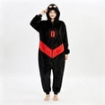 thumbnail image 2 of Spider Hero Fleece Cosplay Onesie Jumpsuit, Full Zip Hooded Web Print Pajamas Sleepwear for Adults Cosplay Party, 2 of 4