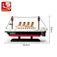 thumbnail image 4 of Leadingstar 194PCS Building Blocks Educational Kids Toy Titanic Ship, 4 of 6