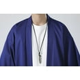 thumbnail image 6 of Razzly Men's Cardigan Solid Drop Shoulder Kimono Jacket Open Front Cloak Fashion Layering for Every Occasion(Blue,XL), 6 of 9