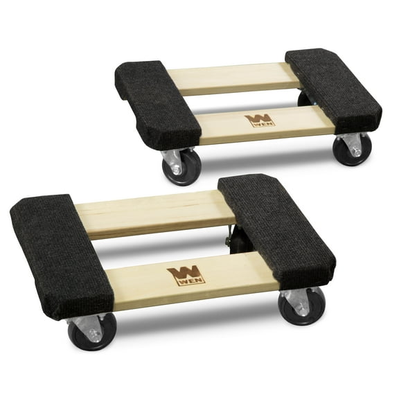 WEN 1320-Pound Capacity 12-by-18-inch Hardwood Furniture Dolly, 2-Pack
