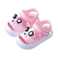 thumbnail image 4 of KPOPLK Girls Sandals Cute Open Toe Adjustable Sandals Dress Sandalswith Soft Non Slip Sole, Summer Shoes for Toddler, Little Kids Size 10,Pink, 4 of 4