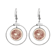 thumbnail image 1 of Dos chinos Phoenix animal Circle retrato Los pendientes cuelgan del aro de la joyería del círculo de la gota Unbranded M, 1 of 3