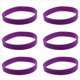 thumbnail image 1 of 6X Brazalete de Puno Munequera Pulsera de Elasticidad de Moda de Goma de Silicona Violeta, 1 of 3