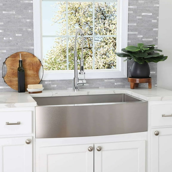 Stainless Steel 36 Inch Single Bowl Apron Front Farmhouse Kitchen Sink