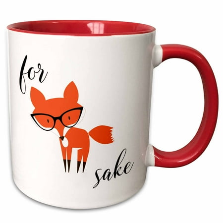 Gekkeikan Sake - 3dRose For Fox Sake - Two Tone Red Mug, 11-ounce