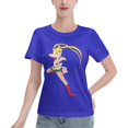 thumbnail image 1 of T-Shirt Basique à Manches Courtes pour Femmes Sailor Moon Lièvre Lunaire, 1 of 6