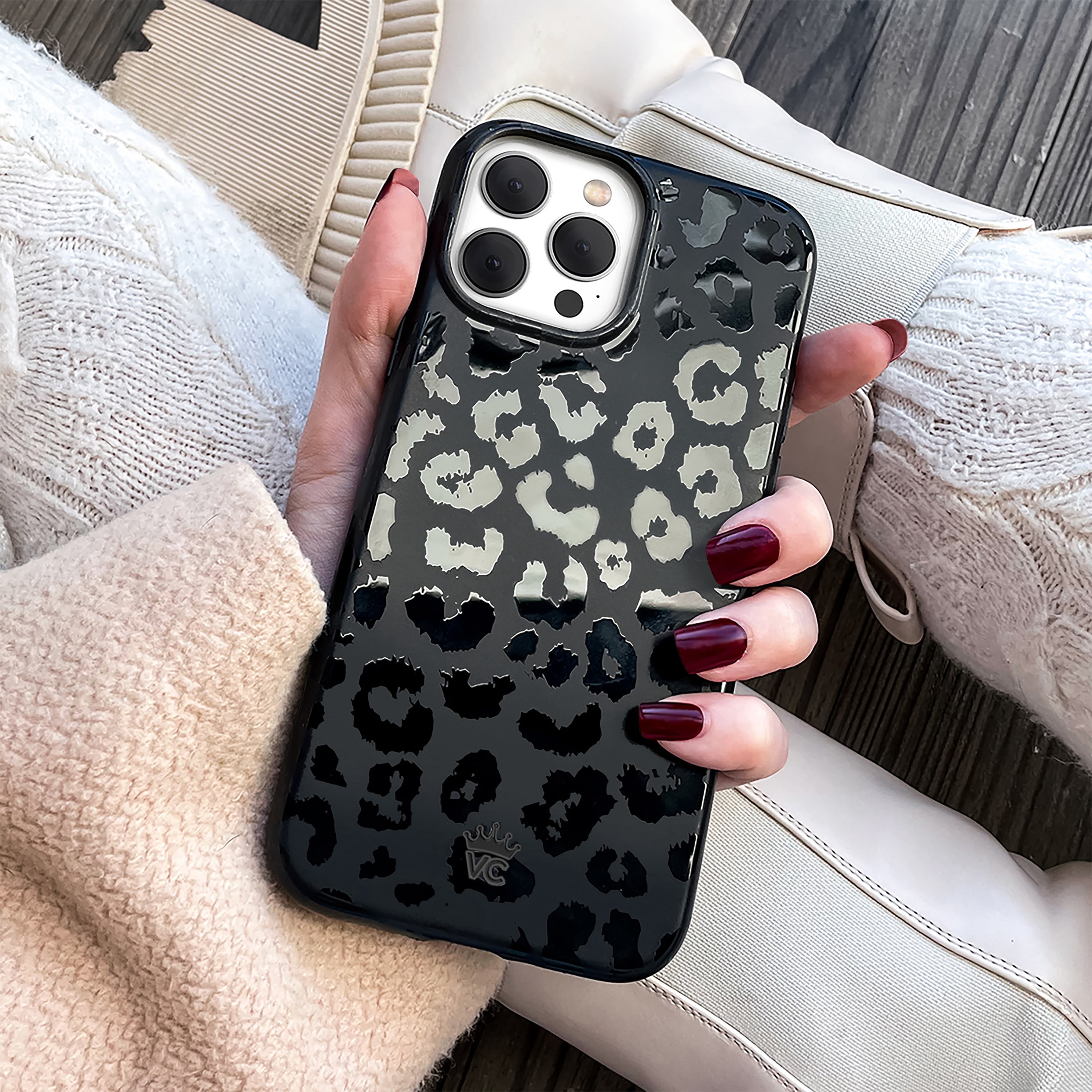 VELVET CAVIAR for iPhone 16 Pro Max Case Leopard - Compatible with MagSafe - Cute Protective Phone Cases for Women - Black Cheetah Print