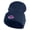 Navy, variant on Tropical Fish Sea Life Iron On Patched 12 Inch Long Knitted Beanie - White OSFM