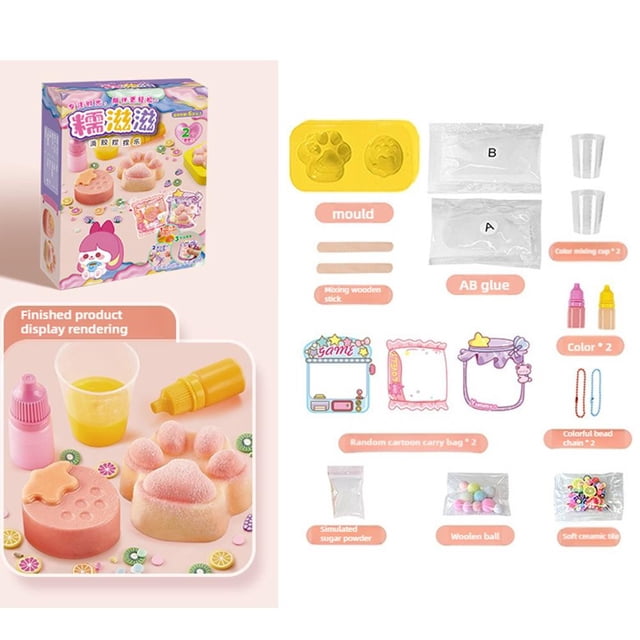 SharkTRUE Liquid Silicone for Squish Maker, Super Soft Silicone Rubber Fast Cure Squish Kit, 2025 DIY Squeeze Toys Kits,Make Your Own Squishies,Animal Mini Squishies Toys,Stress Relief Squish Maker