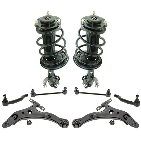 Front Coil Struts Lower Control Arms & Tie Rods for Toyota Camry 2012-2017