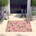thumbnail image 2 of Pink Christmas Santa Pattern Flannel Non Slip Door Rugs,Washable Door Mats Indoor,Decorative Door Mats,Dirt-Resistant and Absorbent Doormat for Entrance,Bedroom,Kitchen,Bathroom,23.5x16in(60x40cm), 2 of 5