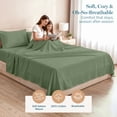 thumbnail image 2 of Casa Platino King Bed Sheets – 450 Thread Count 100% Cotton Bedding Set, Hotel Luxury Sateen Finish, Soft Comfort, Durable & Easycare – Iceberg Green, 2 of 8