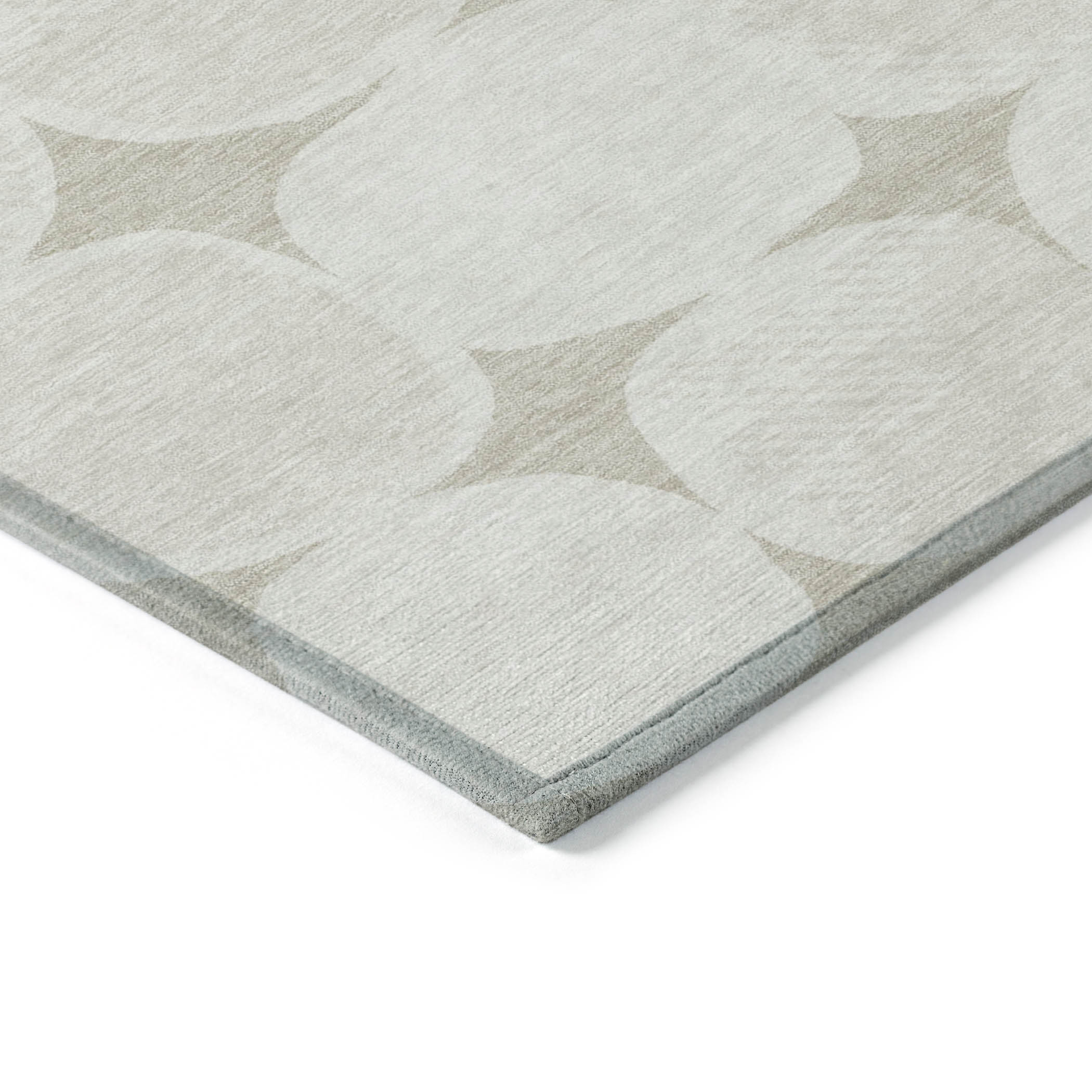 Addison Rugs Chantille Indoor/Outdoor Transitional Circles Beige Washable Rectangle Rug, 1'8" x 2'6"