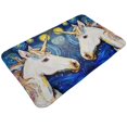 Bathroom Rugs Mat Starry White Horse NonSlip Entryway Indoor Door