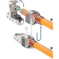 thumbnail image 4 of 8x Toma De Red Cat 6a Rj45 Sin Herramientas Con Conexión Lsa Para Cable De Instalación Rígido Cable Lan Blindado 10gbit/s Carcasa Metálica Cat6a, 4 of 4