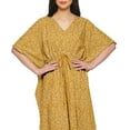 thumbnail image 4 of Moomaya Ladies Plus Size Kaftan Summer Wear Beach Coverup Kimono Caftan Dress - 2XL-3XL, 4 of 6