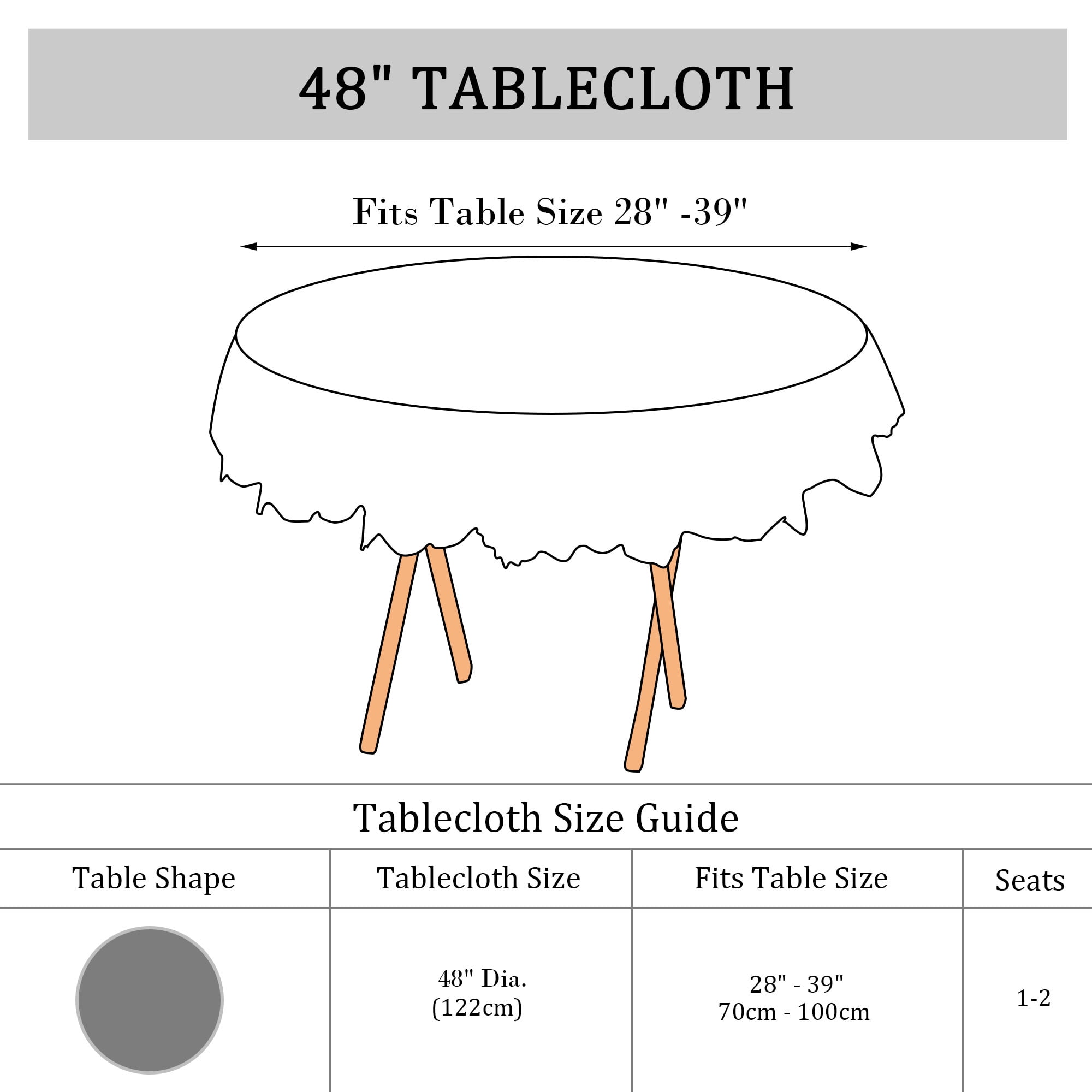Unique Bargains Embroidered Round Tablecloth Light Beige Rose 48" Diameter