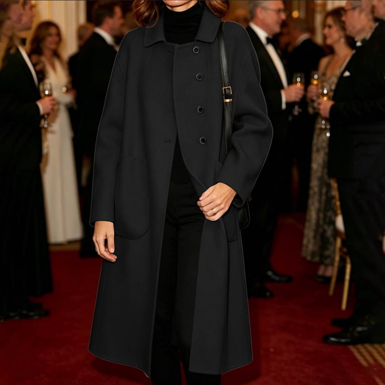 ジャケット・アウター sheller big check BISHU pure wool coat FRSASU Trench Coat for Women Long Sleeve Fleece Collared Coat