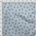 thumbnail image 3 of oneOone Cotton Jersey Baby Blue Fabric Leaves & Floral Artistic Sewing Craft Projects Fabric Prints By Yard 58 Inch Wide, 3 of 4