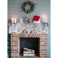 thumbnail image 6 of Grey Christmas Mantel Scarf Fireplace Decorations for Living Room, Gnomes Xmas Snowflake Gifts Winter Fireplace Mantel Scarf Cover Runner for Halloween/Thanksgiving/Christmas Decor 90"x17", 6 of 6