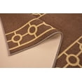 thumbnail image 3 of Custom Runner Rug Brown Chain Border Roll Runner 26 Inch or 31.5 Inch Wide x Your Length Size Choice Slip Skid Resistant Rubber Back, Cut to Size Runner Rug, 3 of 9