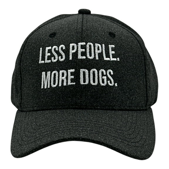 Less People More Dogs Hat Funny Sarcastic Pet Puppy Graphic Novelty Cap