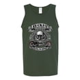 thumbnail image 2 of Lucky 7 Live to Ride Bikes Booze Broads USA Est 1903 | Mens Fashion Graphic Tank Top, Forest Green, Medium, 2 of 4