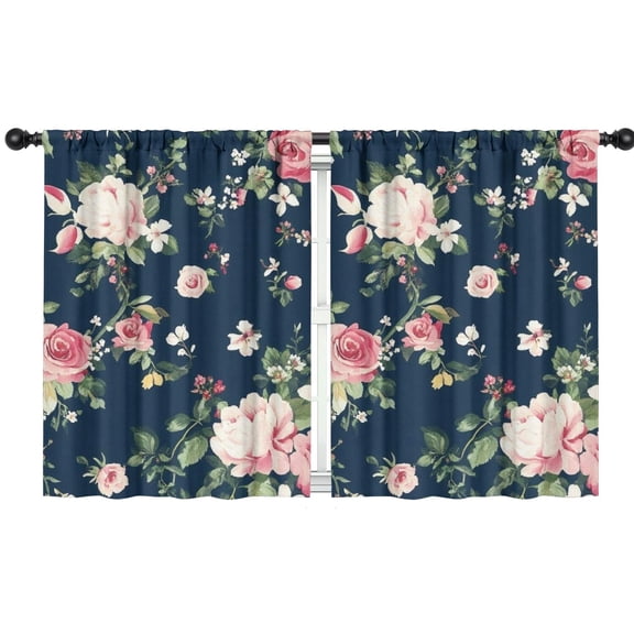 Blackout Kids Curtains,Pioneer Flower Floral Print Pattern Childrens Insulated Curtains Set Of 2,Bedroom Essentials,Toddler Room Decor 42"x54"