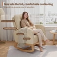 thumbnail image 1 of Modern Linen Upholstered Rocking Chair - Glider Chair with Side Pocket for Living Room Bedroom Nursery, 1 of 8