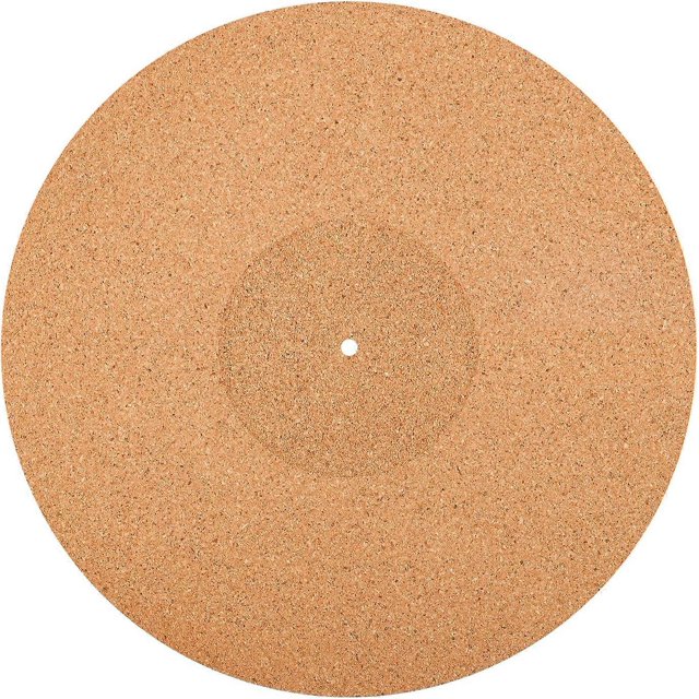 Alfombrilla de corcho para tocadiscos, 11,81 pulgadas de diámetro, alfombrilla deslizante para tocadiscos