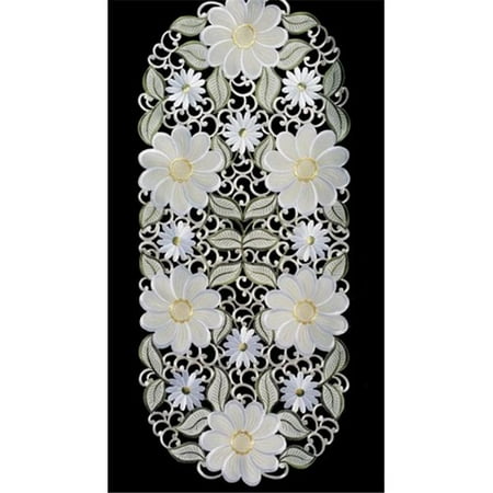 

Sinobrite H0997-1 Yellow Daisy Oval Runner- 16 x 45 in.