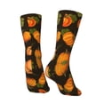 thumbnail image 5 of Uemuo Orange Pumpkin Pattern Women's Crew Socks, Soft Durable Breathable Moisture-Wicking with Odor Control Cotton socks, 5 of 9