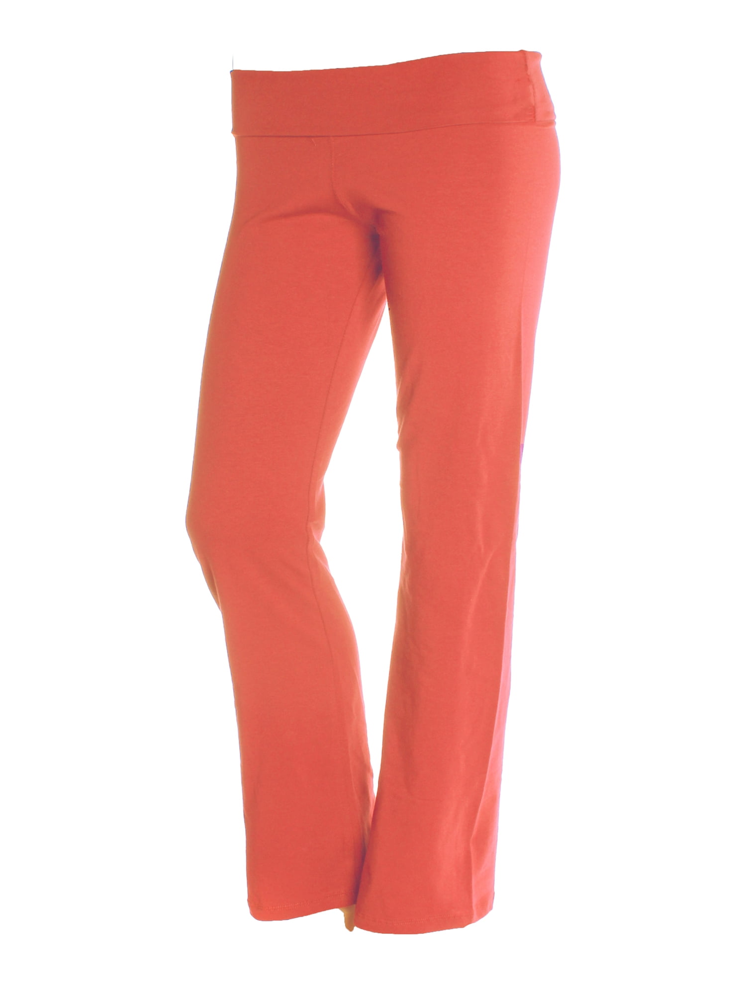 Casual Active Basic Women's Slimming Foldover Bootleg Flare Yoga Pants