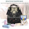 thumbnail image 4 of Defioc Vintage Winged Rose Skull for Baby Diaper Bag Backpack - Baby Bag for Boys & Girls - Diaper Backpack - Large Travel Diaper Bags- Baby Registry Search & Shower Gifts, 4 of 5
