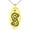 Gold, variant on Stainless Steel God of Mischief Loki Viking Norse Engraved Small Oval Charm Pendant Necklace