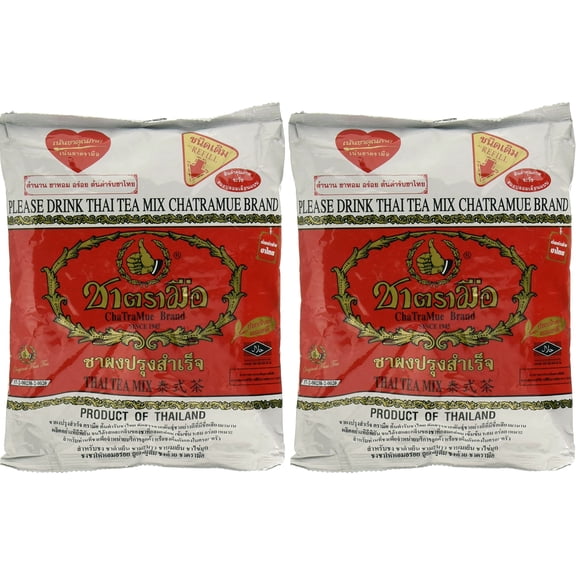 Number-One ChaTraMue Original Thai Iced Tea Mix 400g Bag, Pack of 2