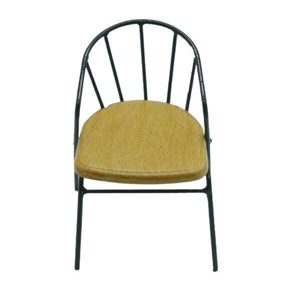 Mini silla de comedor a escala 1/12, sillas para casa de muñecas, muebles para casa de muñecas, hechos a mano. Negro